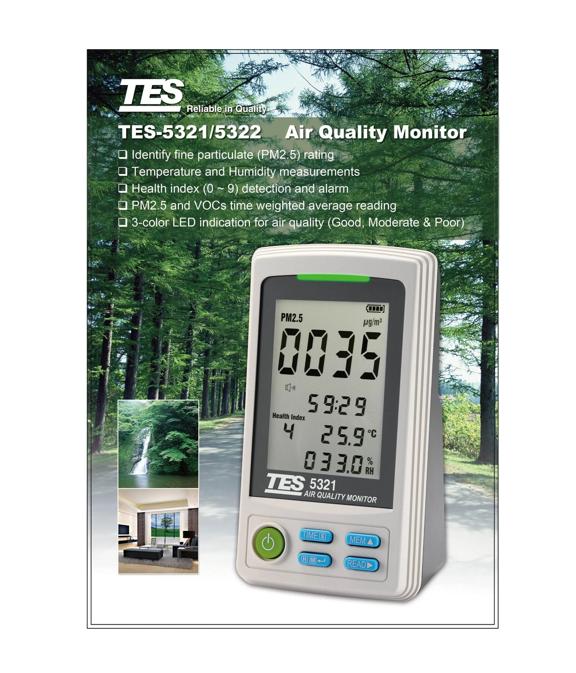 Máy đo chất lượng không khí TES-5321