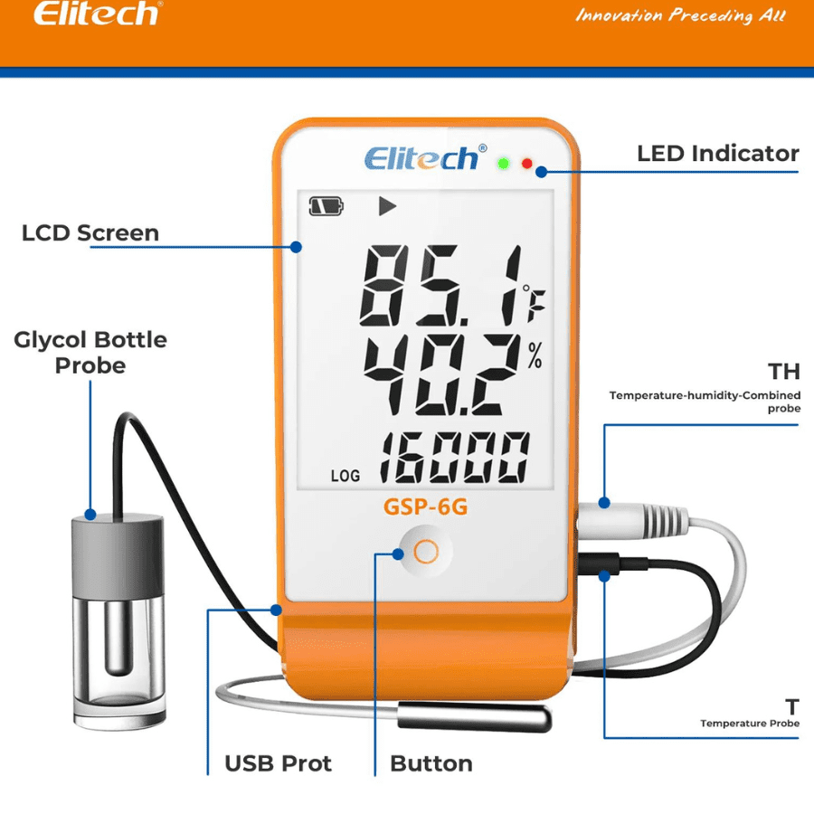 Nhiệt ẩm kế tự ghi Elitech GSP 6G 01