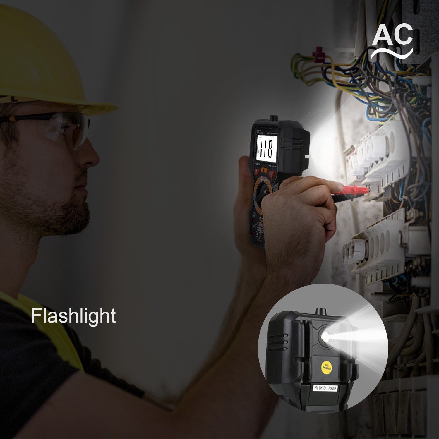 Tacklife Digital Multimeter Flash light