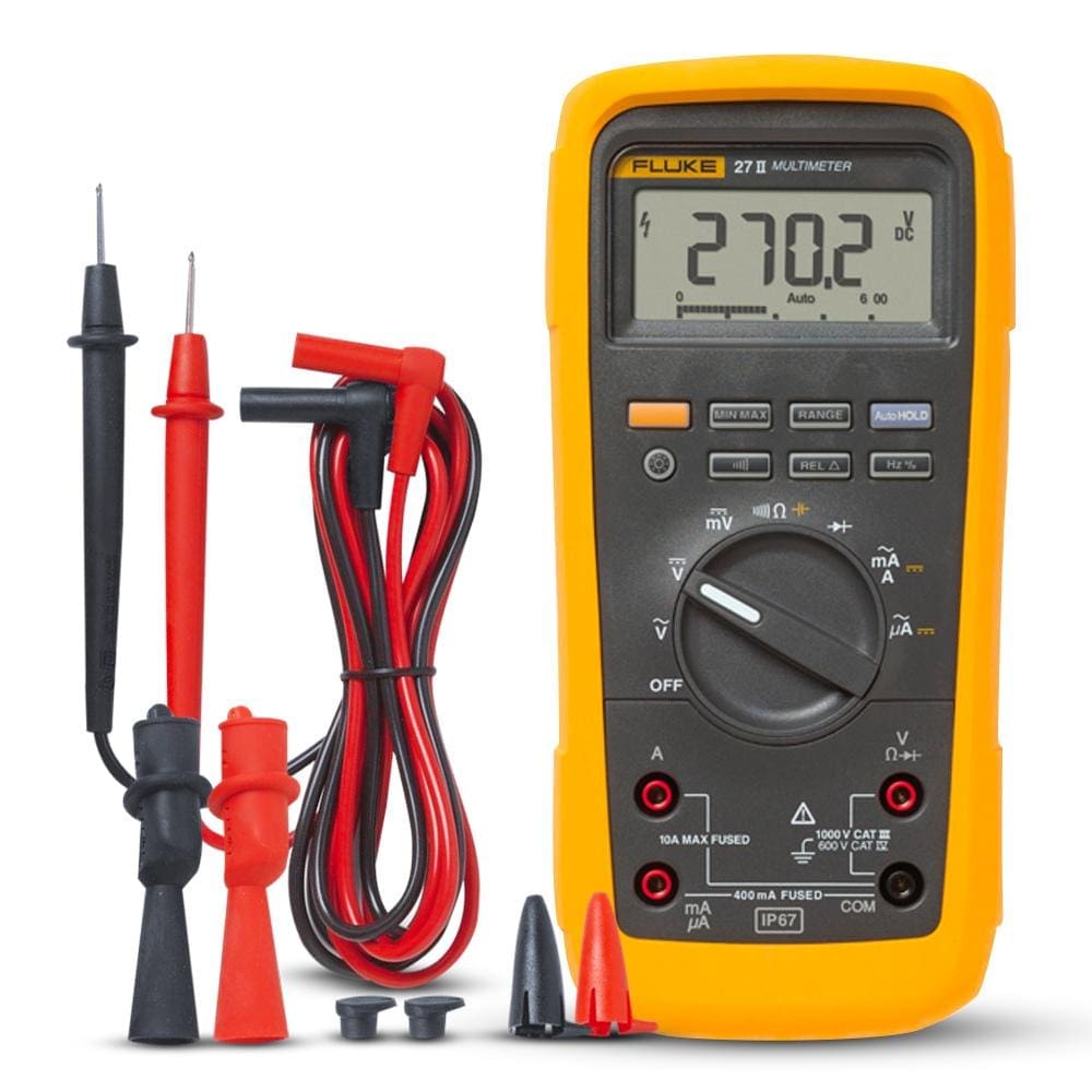 Bộ sản phẩm đồng hồ vạn năng Fluke 27 II và phụ kiện