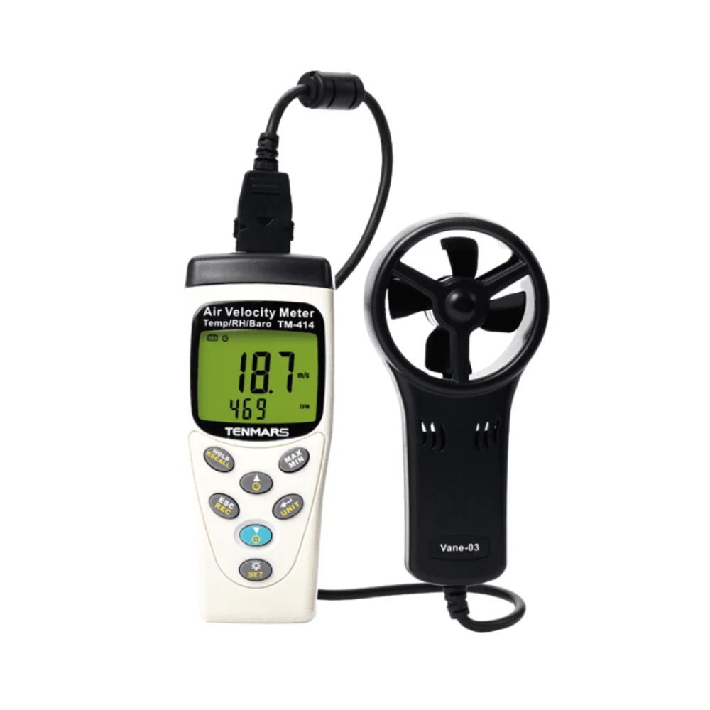Máy đo gió, nhiệt độ, độ ẩm, áp suất Tenmars TM-414