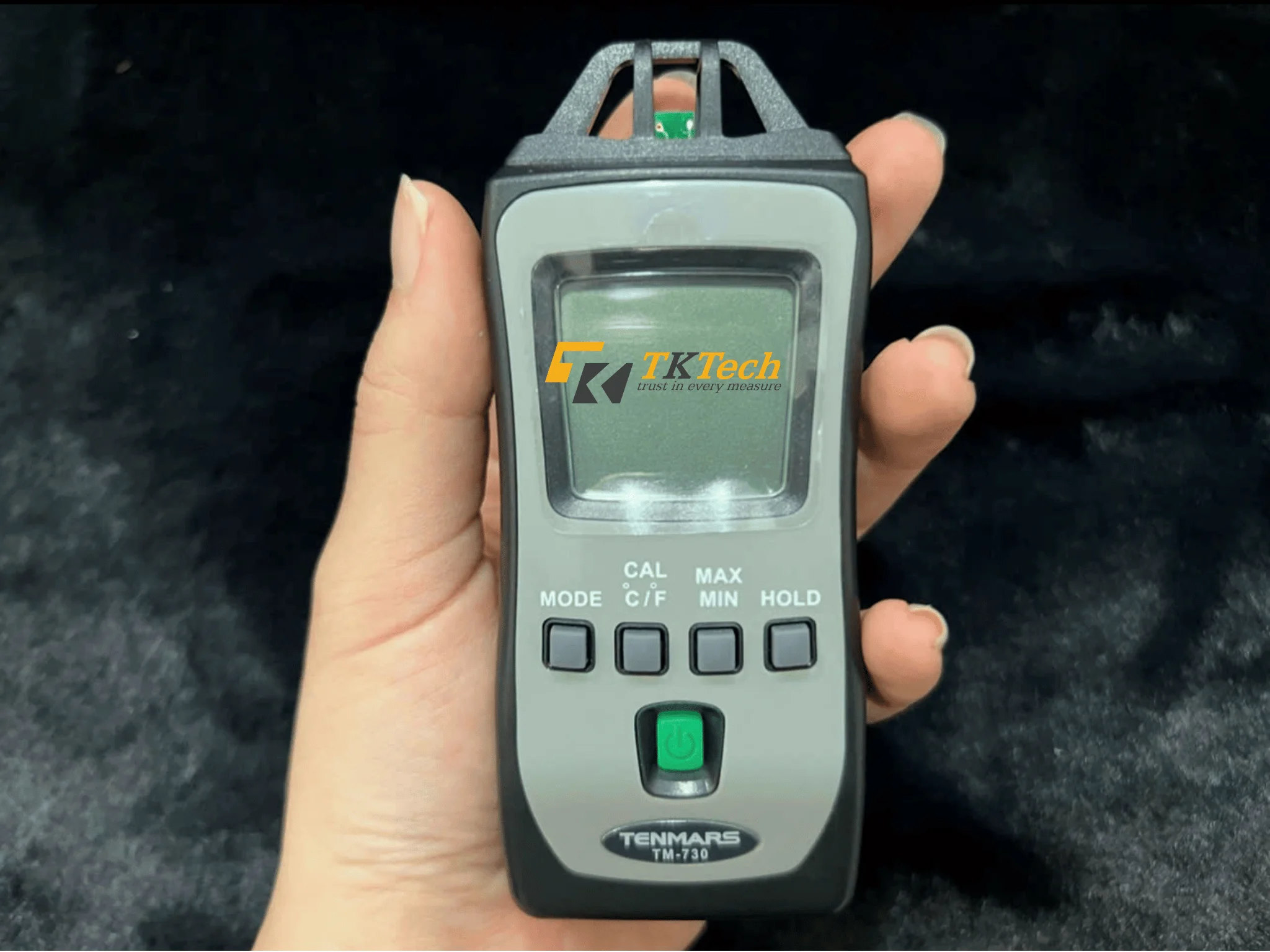 Máy đo nhiệt độ độ ẩm Tenmars TM-730 (mặt trước)