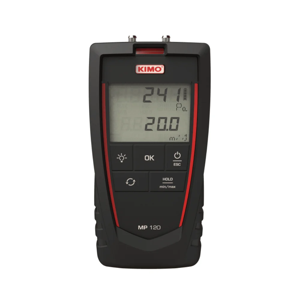 Máy đo áp suất chêch lệch, đo tốc độ gió KIMO MP120