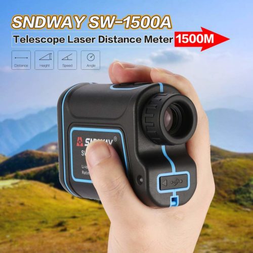 trên tay Ống nhòm đo khoảng cách SNDWAY SW-1500A