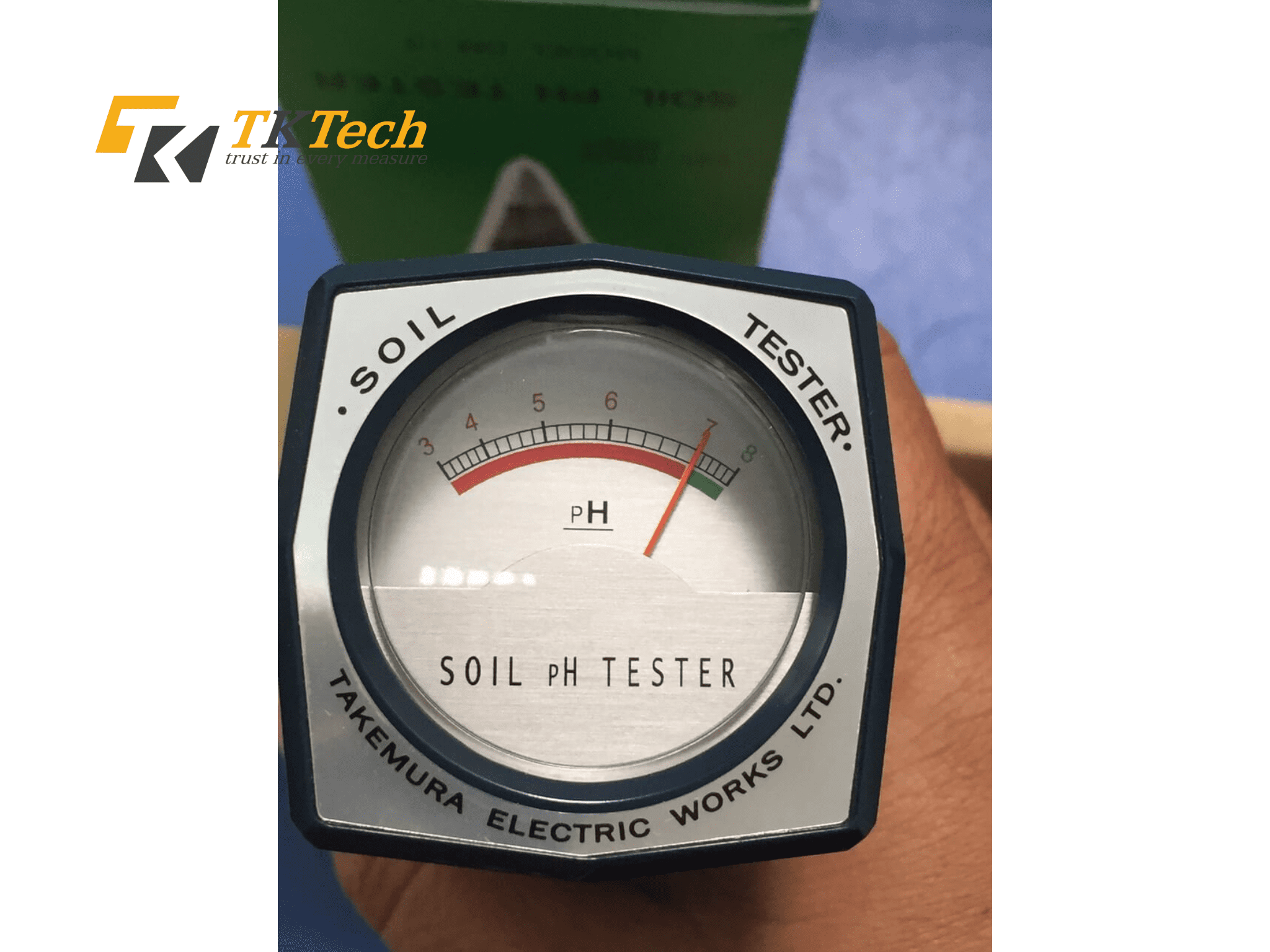 Máy đo pH đất Takemura DM-13 Mặt đồng hồ máy đo pH đất Takemura DM-13