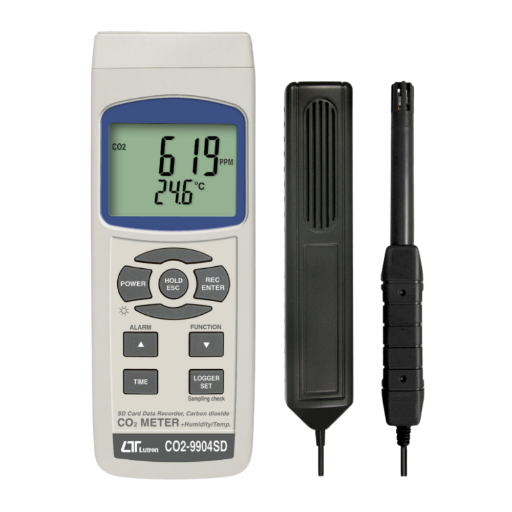Máy đo nhiệt độ, độ ẩm và nồng độ CO2 Lutron CO2-9904SD