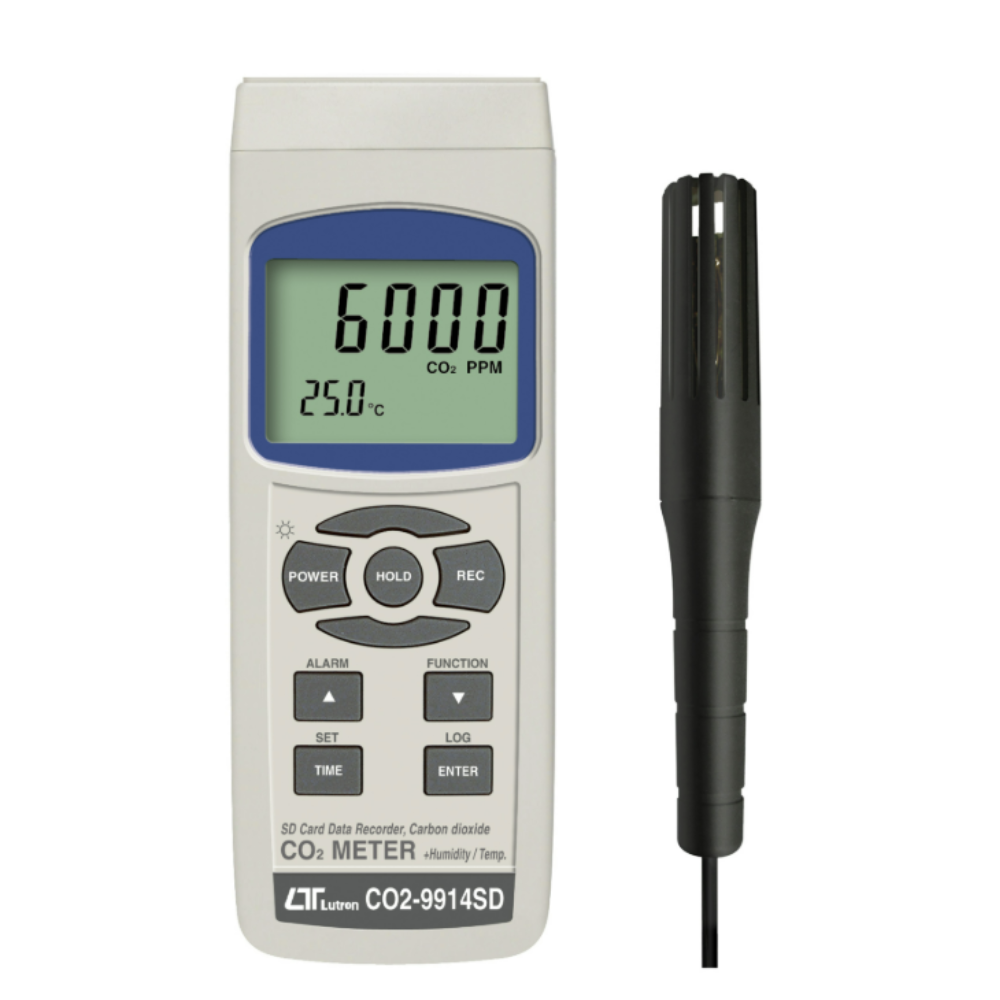 Máy đo nhiệt độ, độ ẩm và nồng độ CO2 Lutron CO2-9914SD