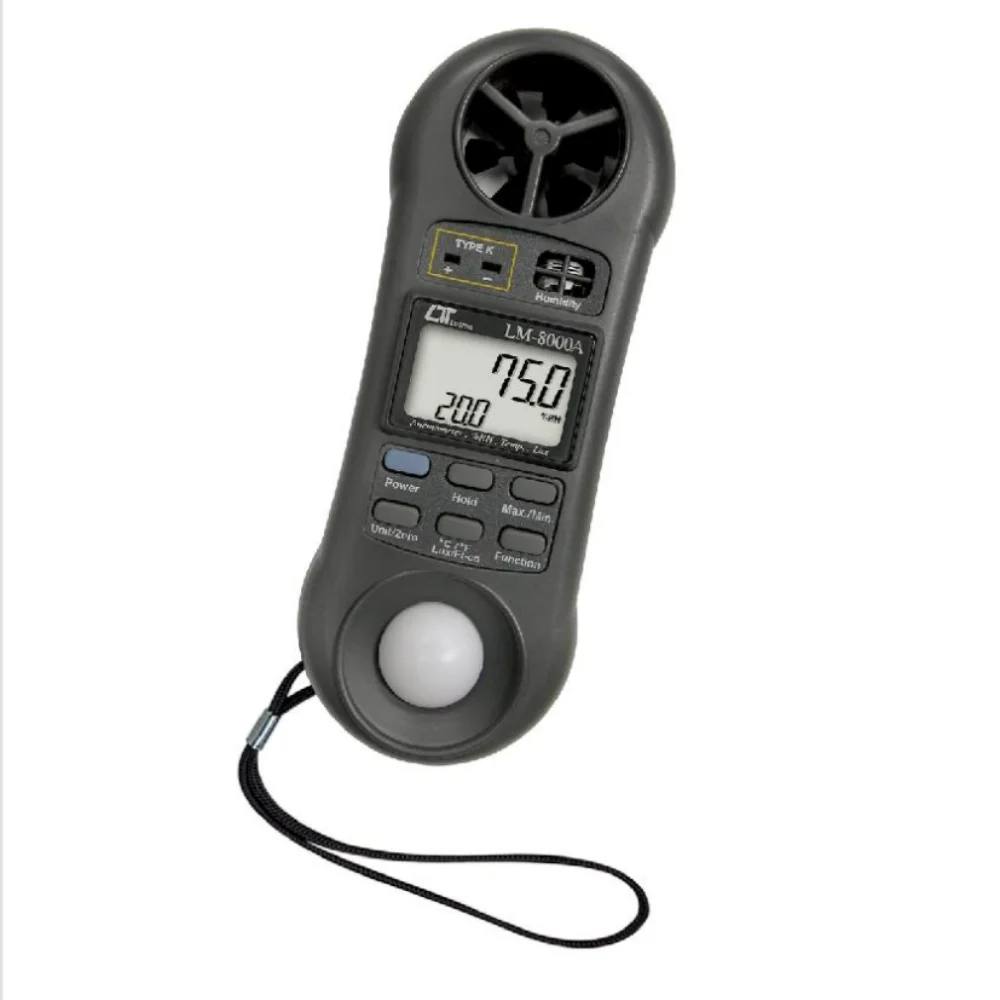 Máy đo tốc độ gió, ánh sáng, độ ẩm, nhiệt độ môi trường Lutron LM-8000A
