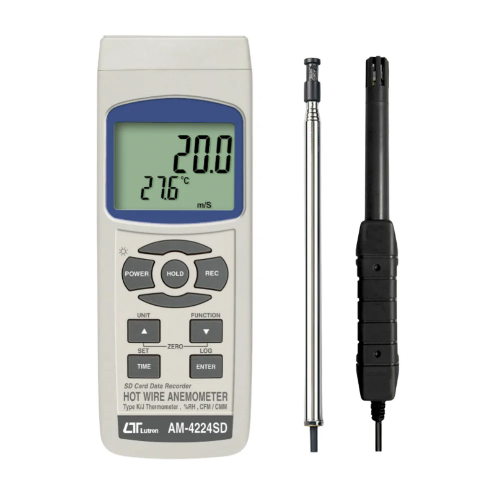 Máy đo tốc độ gió, lưu lượng gió, độ ẩm, nhiệt độ Lutron AM-4224SD