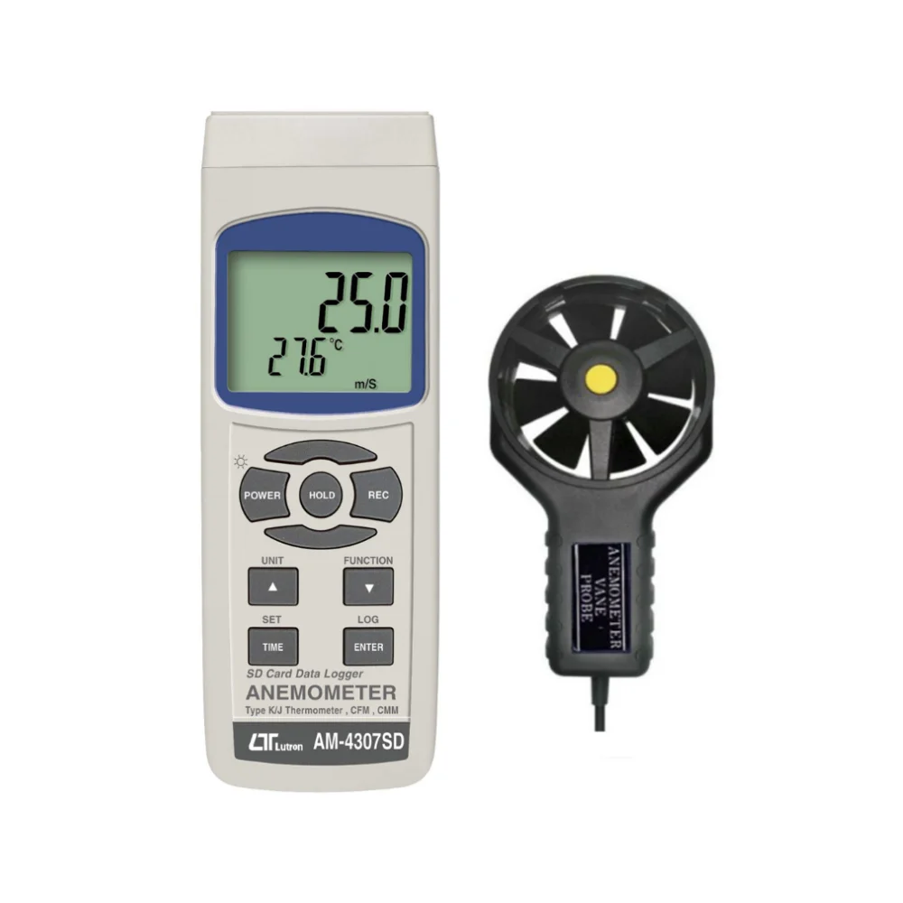 Máy đo tốc độ gió, lưu lượng gió, nhiệt độ Lutron AM-4307SD