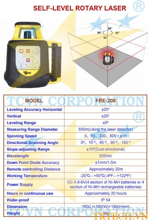 Máy đo laser xoay TCVN FRE-208