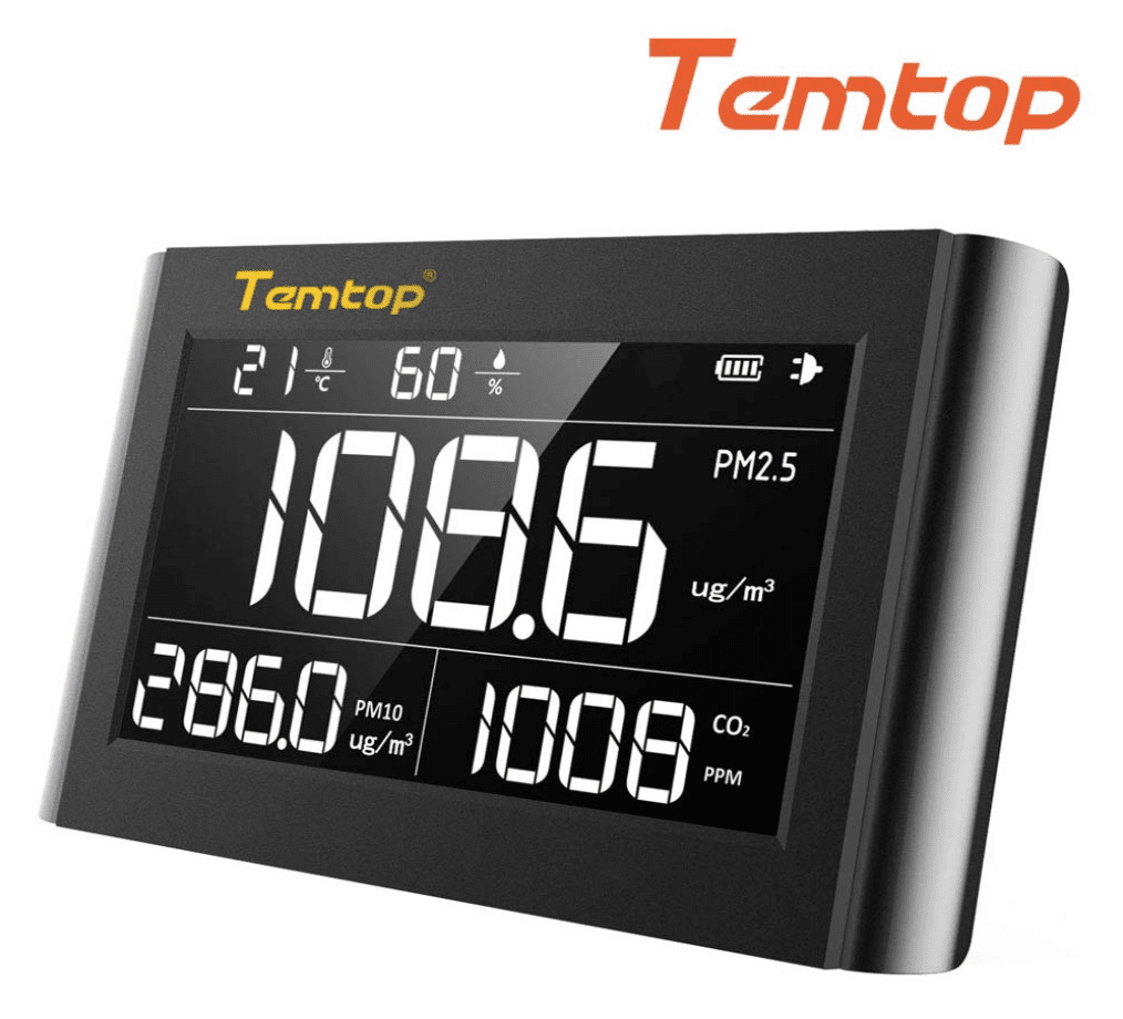 Máy đo chất lượng không khí Temtop P1000 (PM2.5, PM10, CO2) Máy đo chất lượng không khí Elitech Temtop P1000