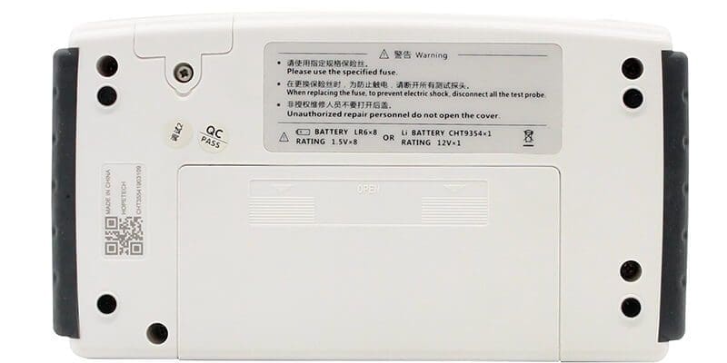 3548 Portable DC resistance tester rear view