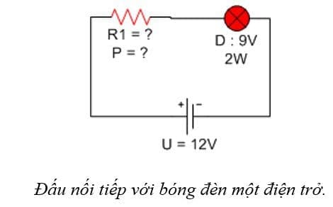Điện trở là gì - Cấu tạo, công thức tính và cách đọc giá trị điện trở Đấu nối tiếp với bóng đèn một điện trở.