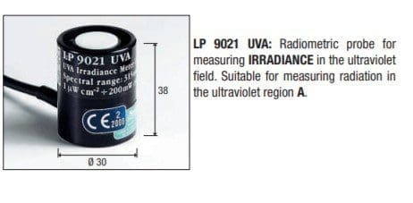 Đầu dò đo bức xạ Delta Ohm LP9021UVA Đầu dò đo bức xạ Delta Ohm LP9021UVA