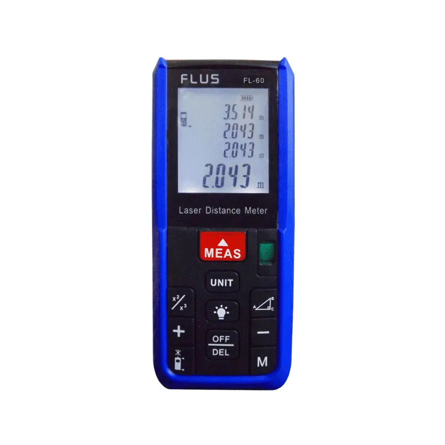 Máy đo khoảng cách laser (60m) Flus FL-60 (Đa chức năng, Đo diện tích & Thể tích) Máy đo khoảng cách laser (60m) Flus FL-60