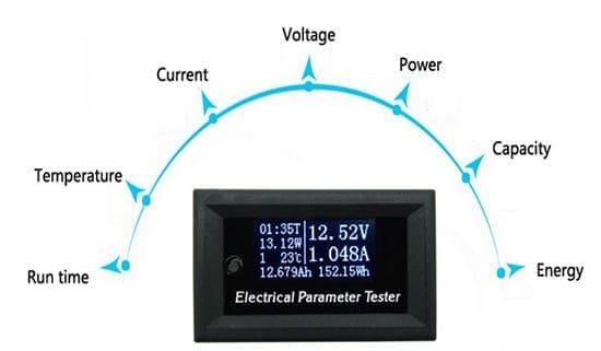 Vôn kế ampe kế DC 3A 33V MOD0104
