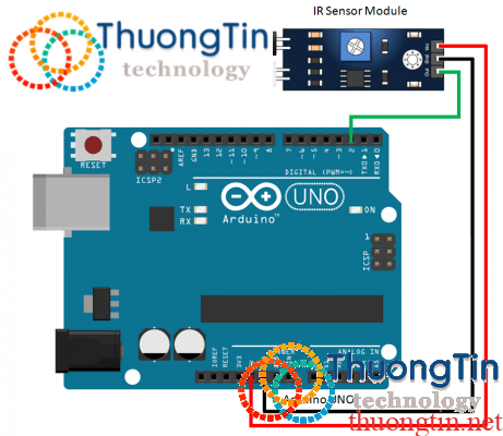 Arduino với Sơ đồ đấu dây mô-đun cảm biến IR