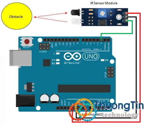 Arduino với Sơ đồ đấu dây mô-đun cảm biến IR