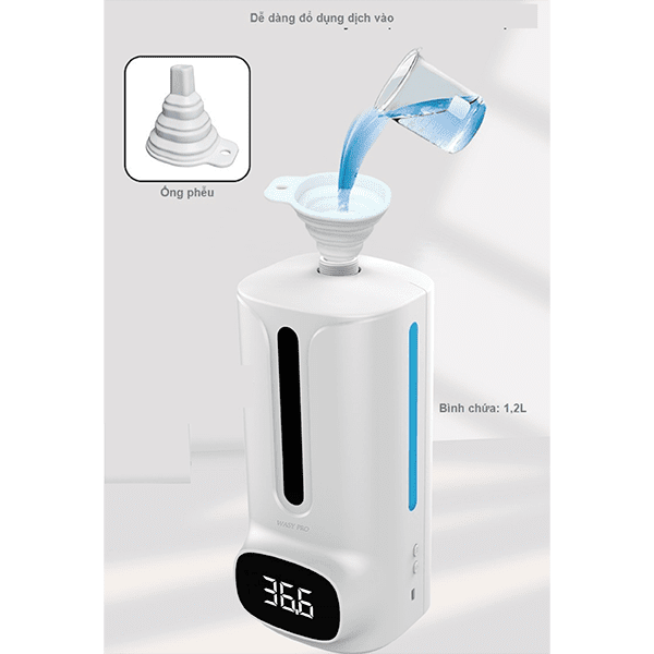 Máy đo thân nhiệt tự động kết hợp xịt khuẩn K9 Pro plus Máy đo thân nhiệt kết hợp xịt khuản K9 pro plus