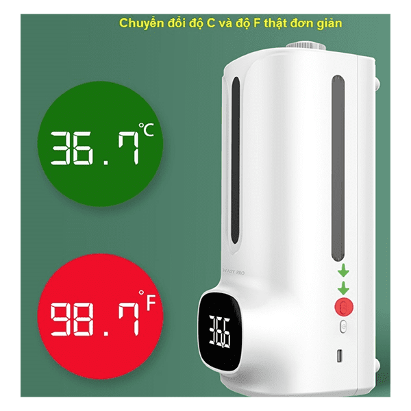 Máy đo thân nhiệt tự động kết hợp xịt khuẩn K9 Pro plus Máy đo thân nhiệt kết hợp xịt khuản K9 pro plus