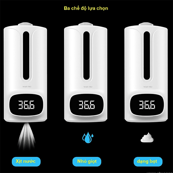 Máy đo thân nhiệt kết hợp xịt khuản K9 pro plus với 3 chế độ xịt