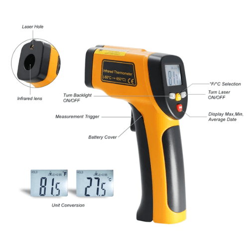 Máy đo nhiệt độ hồng ngoại HTI HT-812/816 Máy đo nhiệt độ hồng ngoại HTI HT-812/816 - Ảnh 3