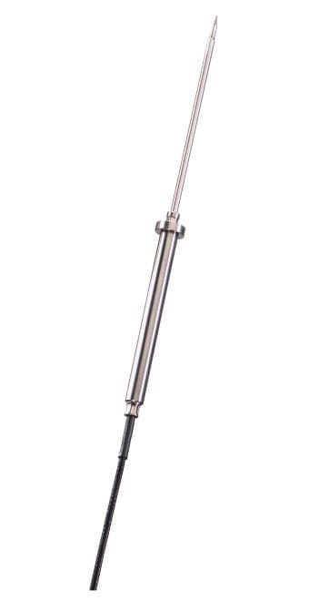 Lý tưởng để đo nhiệt độ của thực phẩm: đầu dò nhiệt độ được làm bằng thép không gỉ hợp vệ sinh, dễ lau chùi và chống thấm nước theo tiêu chuẩn IP65.