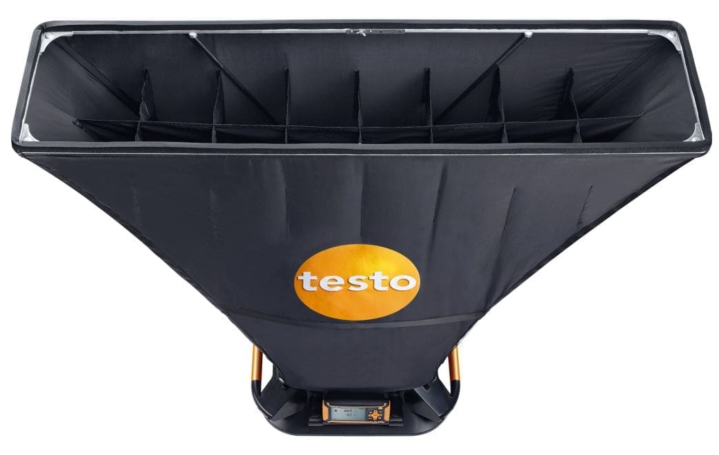 Nắp đậy thay thế (305 x 1220 mm) để gắn trên nắp đậy lưu lượng thể tích testo 420 để đo tại các cửa hút và thoát khí. Với bộ nắn dòng tích hợp cho kết quả đo có độ chính xác cao. Kích thước bên trong 280 x 1195 mm.