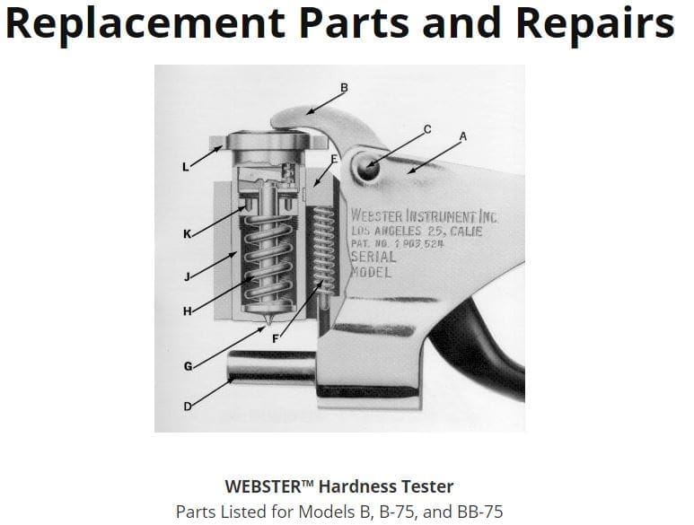 Kìm đo độ cứng Webster 1