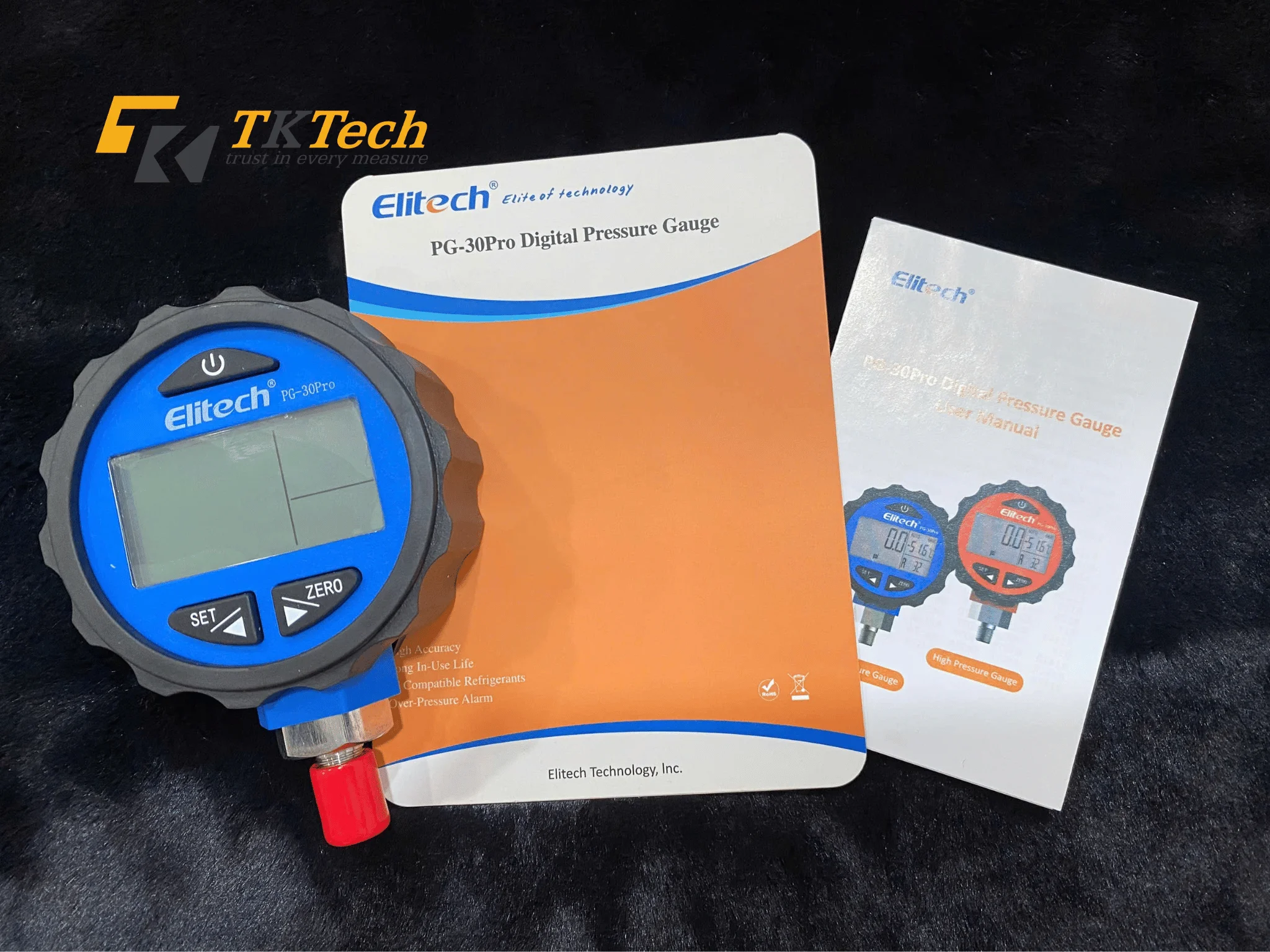 Phụ kiện Đồng hồ đo áp suất kỹ thuật số nhiệt lạnh Elitech PG-30Pro