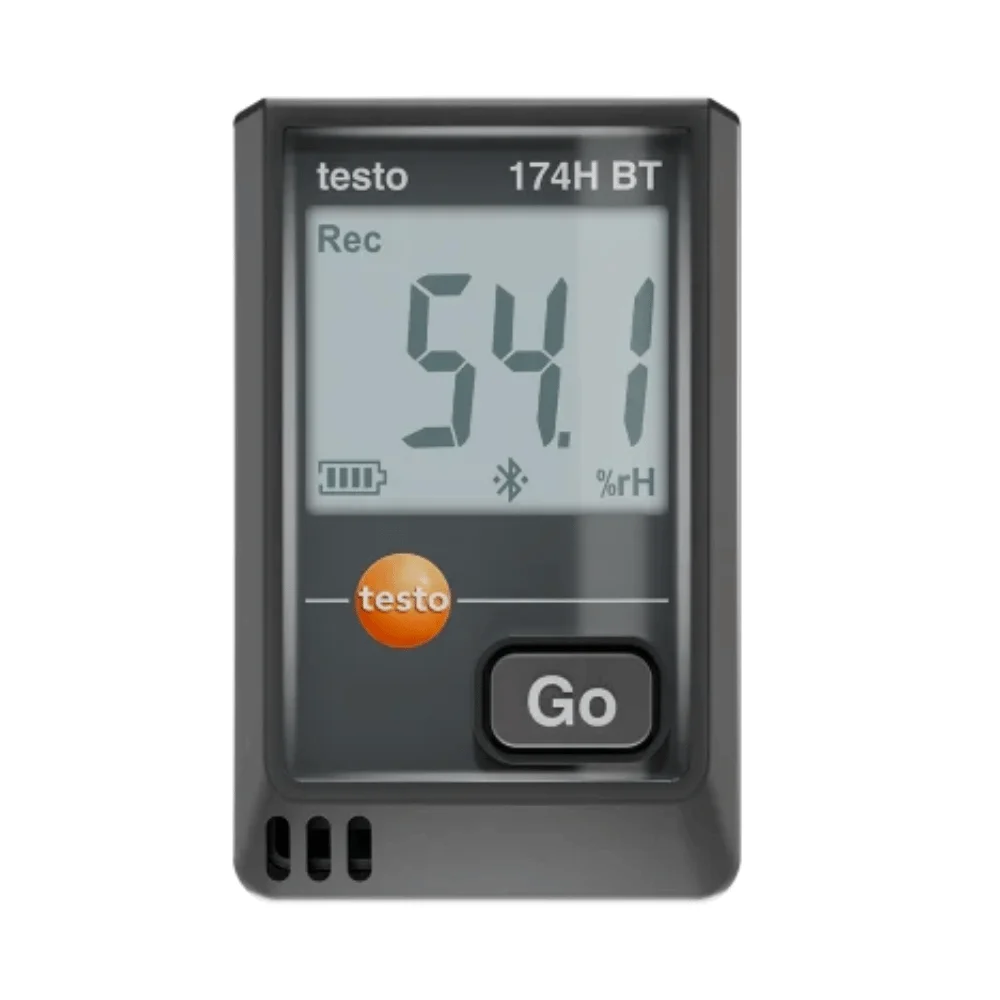 Máy ghi dữ liệu mini nhiệt độ và độ ẩm có Bluetooth Testo 174 H BT - Màu đen mã 02