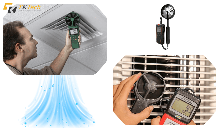 Ứng dụng của máy đo lưu lượng khí dùng cánh quạt ung dung may do luu luong khi canh quat