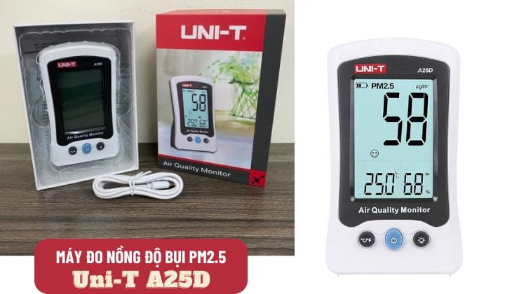 Máy đo nồng độ bụi PM2.5 Uni-T A25D uni t a25d