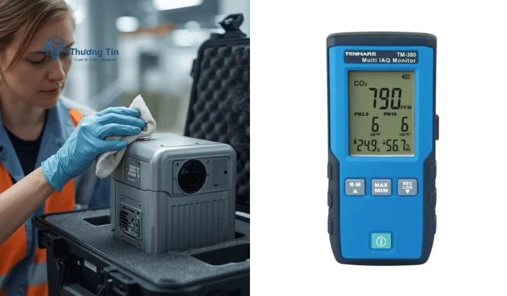 Bảo quản máy đo chất lượng không khí tại công trình và nhà xưởng