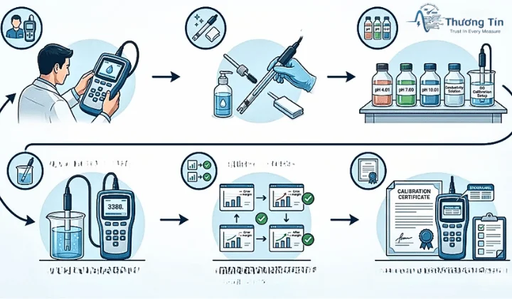 hinh minh hoa ve huong dan quy trinh hieu chuan may do chat luong nuoc dat chuan