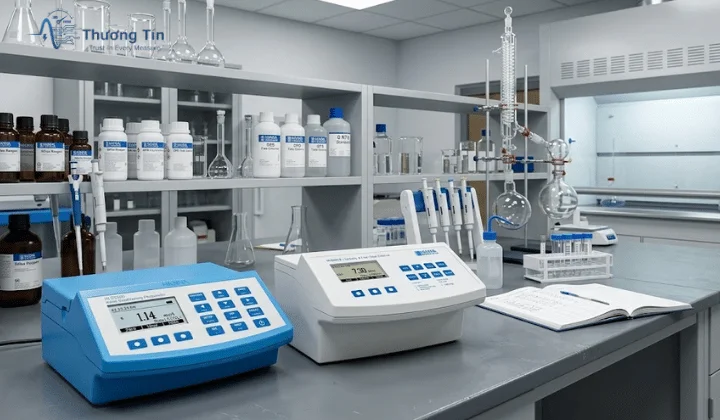 Máy phân tích nước đa chỉ tiêu trong môi trường phòng thí nghiệm