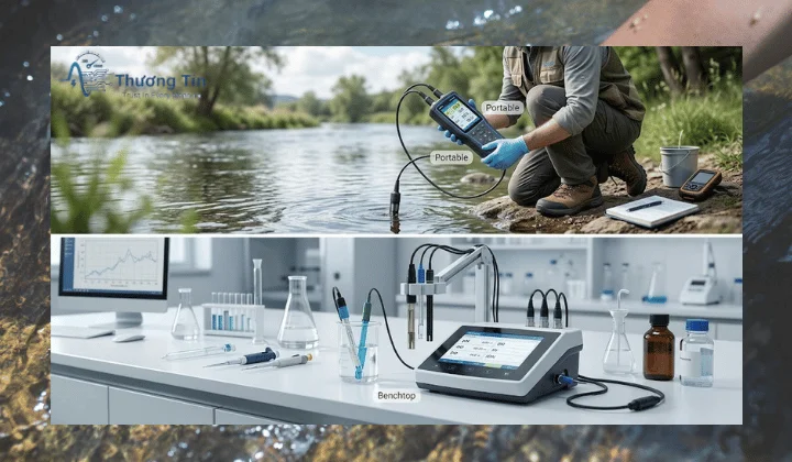 So sánh thiết bị đo nước: cầm tay tiện lợi, để bàn chuyên sâu
