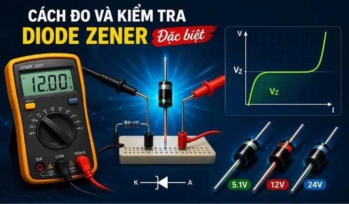 Kiểm tra khả năng ghim áp của diode Zener