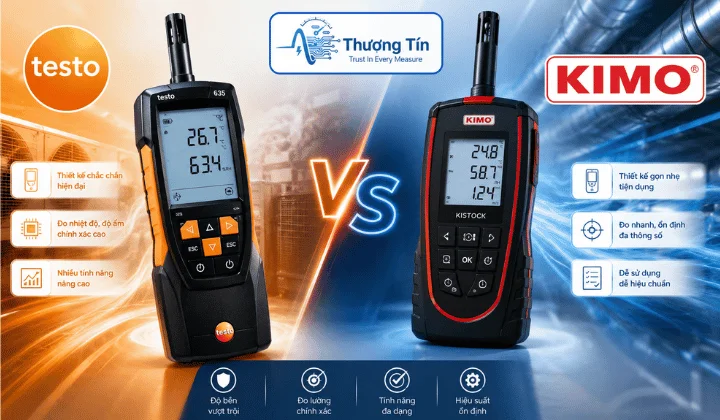 Thiết kế cầm tay và tính tiện dụng của Testo và Kimo