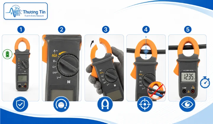 Ampe kìm là gì? Cách sử dụng đo dòng điện đúng cách & an toàn Hướng dẫn cách đo dòng điện xoay chiều AC bằng ampe kìm đúng cách, an toàn, chính xác theo từng bước cụ thể