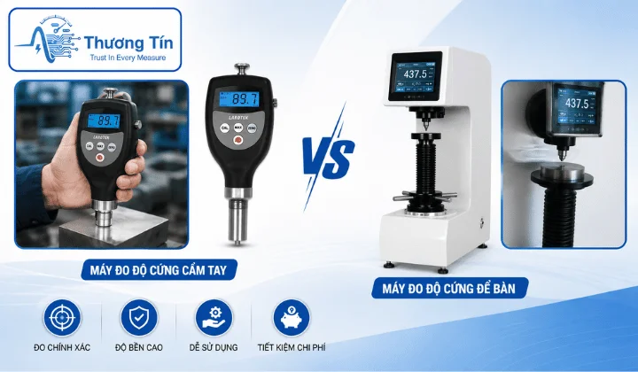 So sánh máy đo độ cứng cầm tay và máy đo độ cứng để bàn