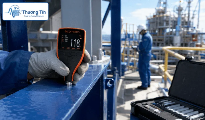 Elcometer là thương hiệu máy đo độ dày lớp phủ hàng đầu từ Anh Quốc, nổi bật với độ chính xác cao và dải đo rộng cho nhiều ứng dụng công nghiệp