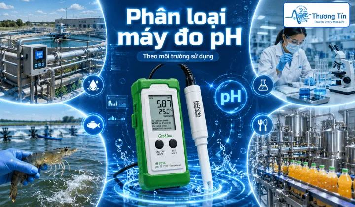 Máy đo pH & Chất lượng nước A-Z: Hướng dẫn chọn mua cho mọi ngành Phân loại máy đo pH theo môi trường sử dụng gồm nước thải, thực phẩm, phòng lab và công nghiệp