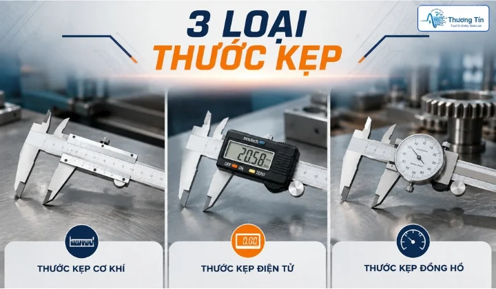 Dụng cụ đo lường cơ khí: thước kẹp, micrometer, thước đo góc Ba loại thước kẹp cơ bản và ứng dụng trong đo lường cơ khí
