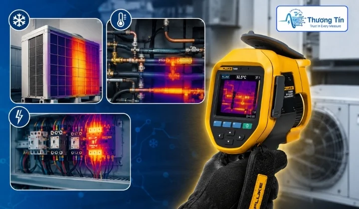 Camera nhiệt Fluke Ti400: Review & Ứng dụng điện, điện lạnh Camera nhiệt Fluke Ti400 ứng dụng kiểm tra hệ thống điện lạnh HVAC/R, phát hiện rò rỉ nhiệt