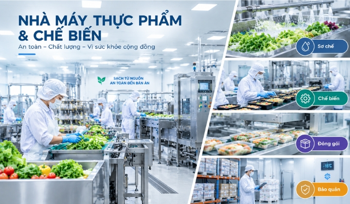 Đo nhiệt độ độ ẩm trong nhà máy thực phẩm và chế biến