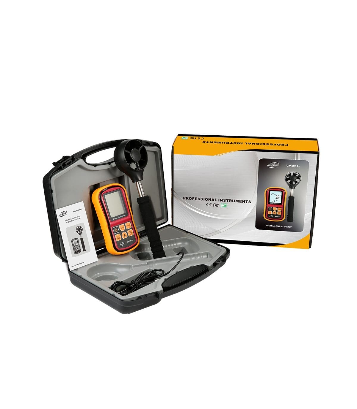 Máy đo tốc độ gió Benetech GM8901+ Máy đo gió kỹ thuật số GM8901+