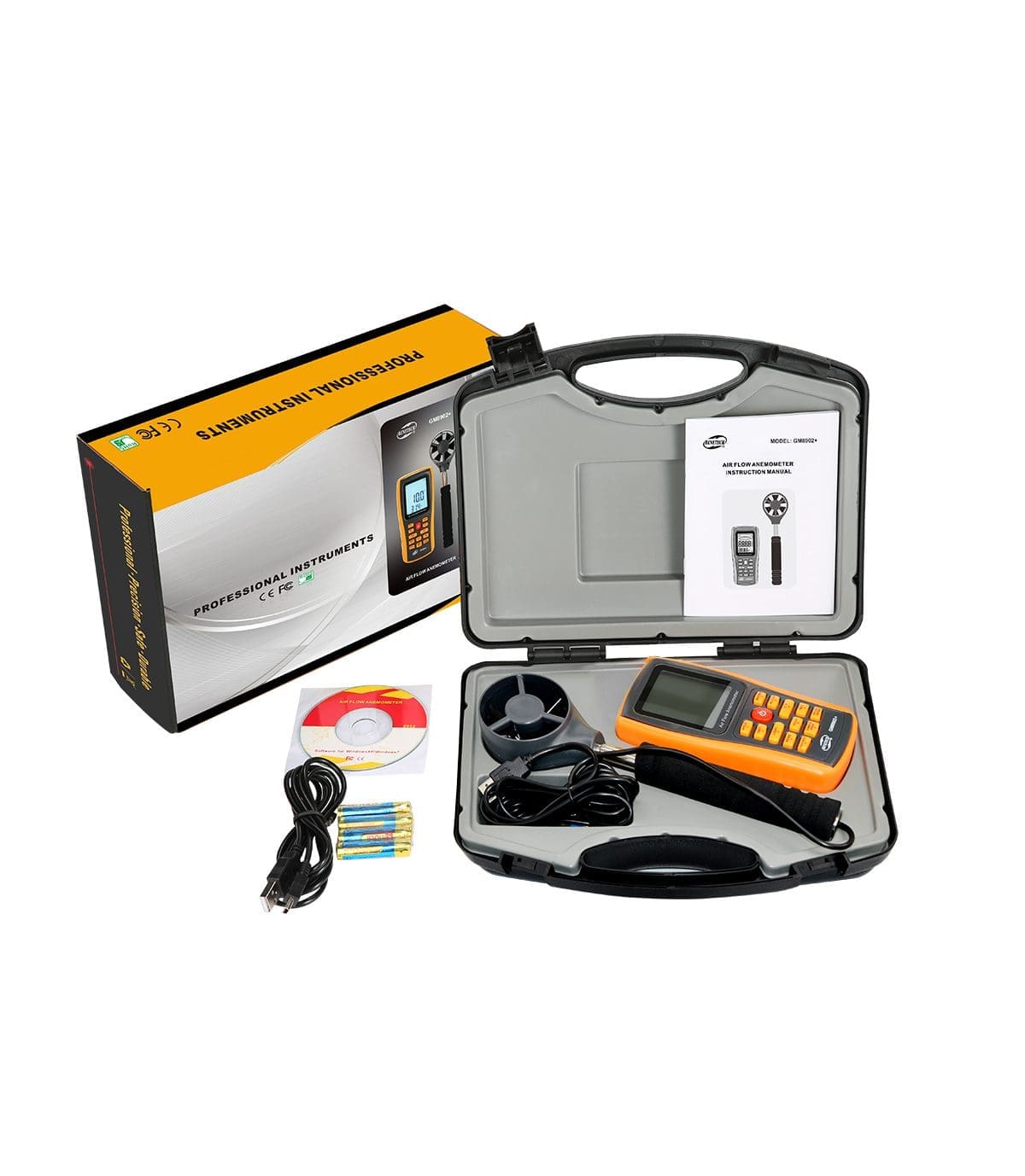 Máy đo tốc độ gió Benetech GM8902 Máy đo gió lưu lượng gió GM8902+