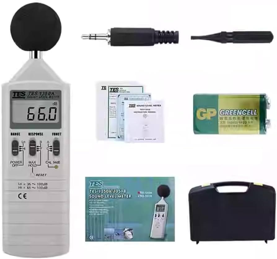 Phụ kiện đầy đủ theo máy đo độ ồn TES-1350A